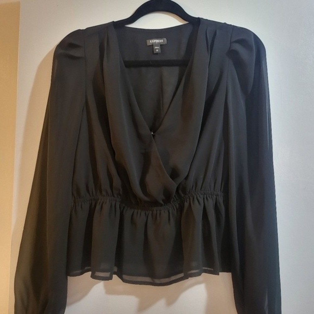 Express Black Blouse Y2K